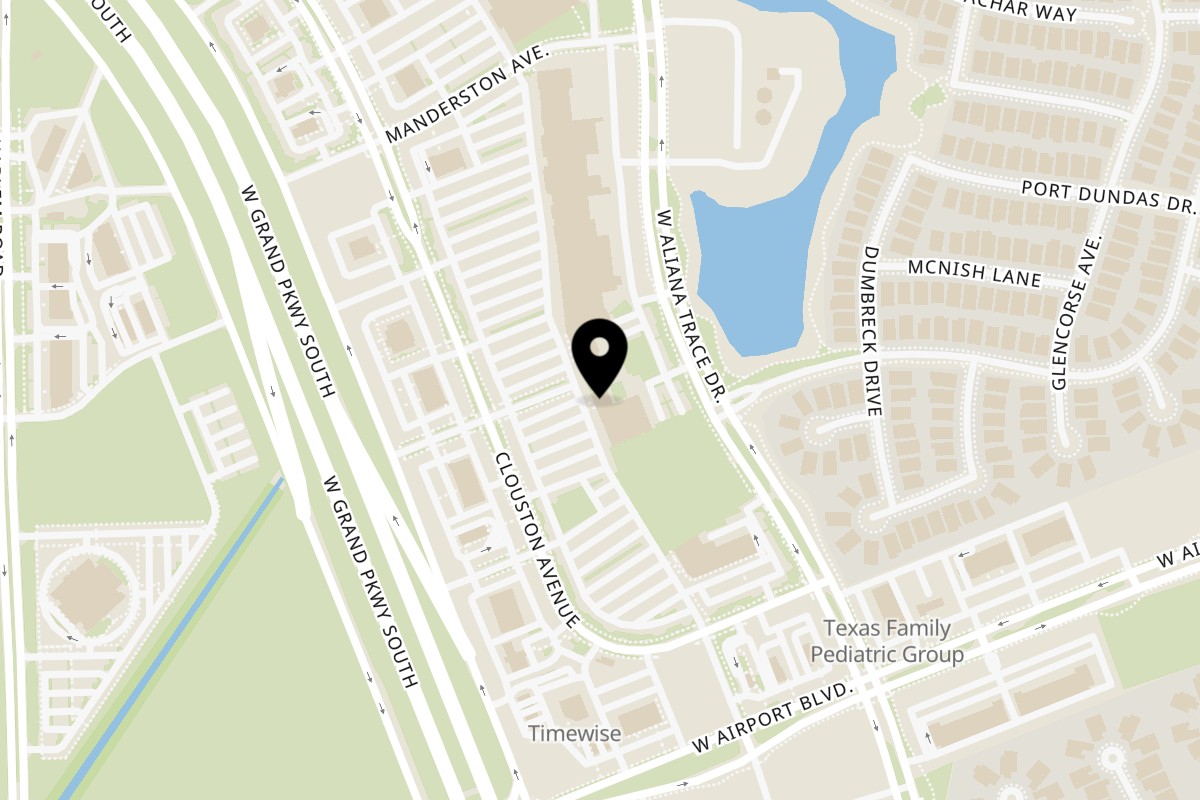 Map showing the location of Blendz and Bites - A Fusion Cafe on 10525 West Grand Parkway South in Richmond